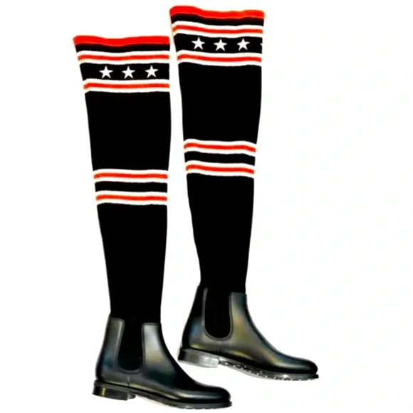 Authentic Givenchy Over Knee Sock Boot - Picture 2 of 9